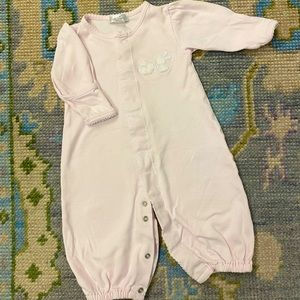 Kissy Kissy pink convertible gown with bunny appliqué